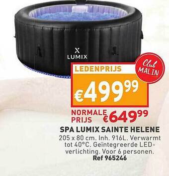 Trafic Spa Lumix Sainte Helene aanbieding