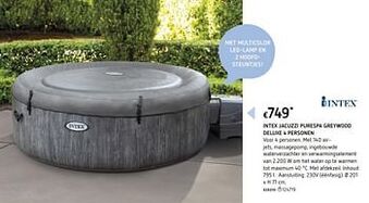 Dreamland Intex jacuzzi purespa greywood deluxe 4 personen aanbieding