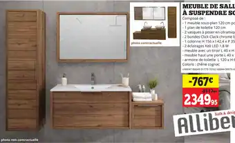 Dema Allibert Meuble De Salle De Bain A Suspendre Sorento aanbieding