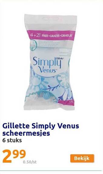 Action Gillette Simply Venus Scheermesjes aanbieding
