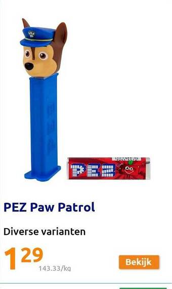 Action Pez Paw Patrol aanbieding