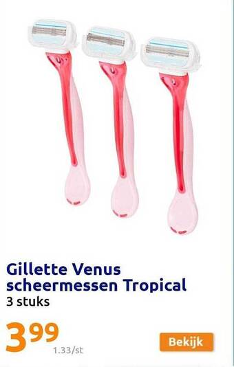 Action Gillette Venus Scheermessen Tropical aanbieding