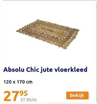 Action Absolu Chic Jute Vloerkleed aanbieding