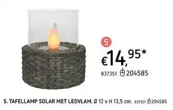 Dreamland Tafellamp solar met ledvlam aanbieding
