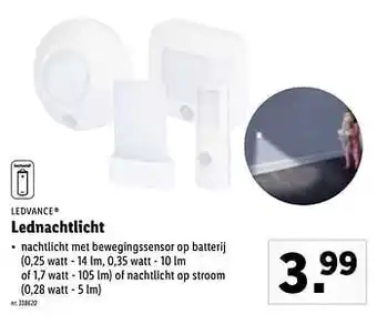 Lidl Ledvance Lednachtlicht aanbieding