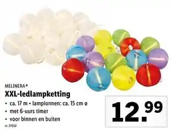 Lidl Melinera Xxl-ledlampketting aanbieding