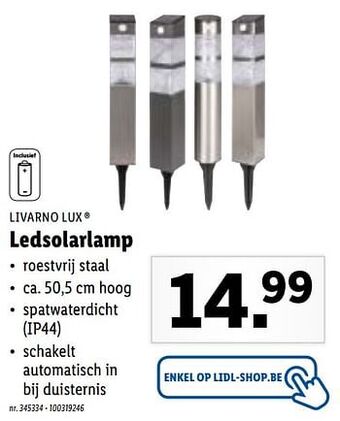 Lidl Livarno Lux Ledsolarlamp aanbieding