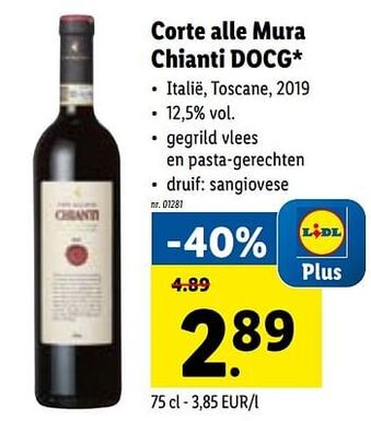 Lidl Corte alle mura chianti docg aanbieding