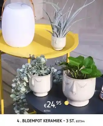 Dreamland Bloempot keramiek - 3 st aanbieding