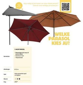 Dreamland Halve parasol aanbieding