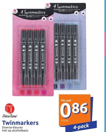 Action Decotime twinmarkers aanbieding