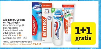 Albert Heijn Alle elmex, colgate en aquafresh aanbieding
