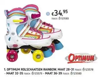Dreamland Optimum rolschaatsen rainbow aanbieding