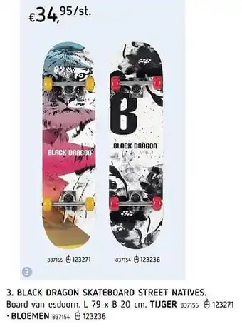 Black dragon skateboard street bloemen