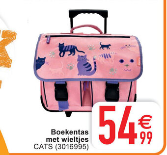 Boekentas met wieltjes cats