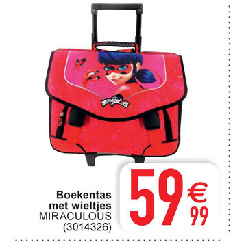 Cora Boekentas met wieltjes miraculous aanbieding