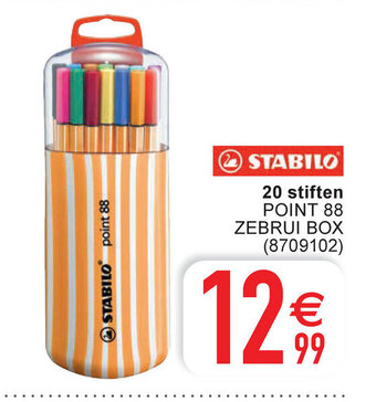 Cora Stabilo 20 stiften aanbieding