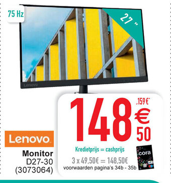 Cora Lenovo monitor aanbieding