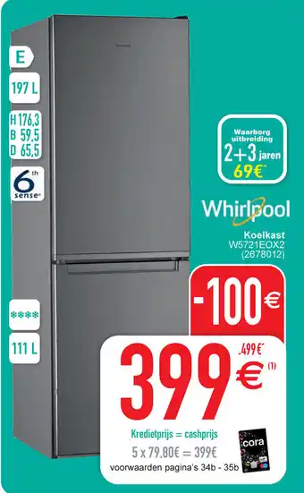 Cora Whirlpool koolkast aanbieding