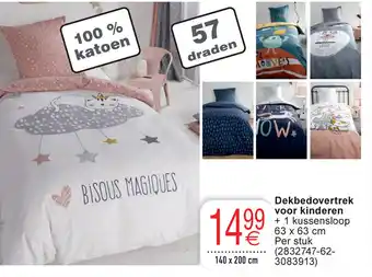 Cora Dekbedovertrek voor kinderen 140 x 200cm aanbieding