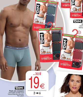 Cora Dim pack van 3 boxers aanbieding