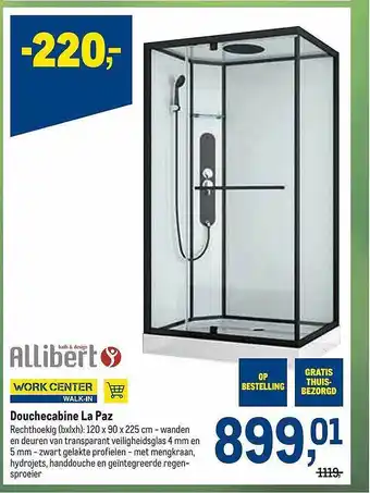 Makro Douchecabine La Paz aanbieding