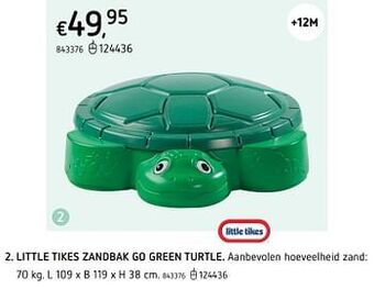 Little tikes zandbak go green turtle