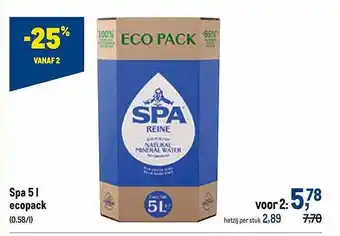 Makro Spa 5 L Ecopack aanbieding