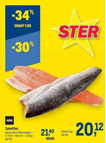 Makro Zalmfilet aanbieding