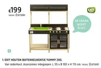 Dreamland Exit houten buitenkeukentje yummy 200 aanbieding