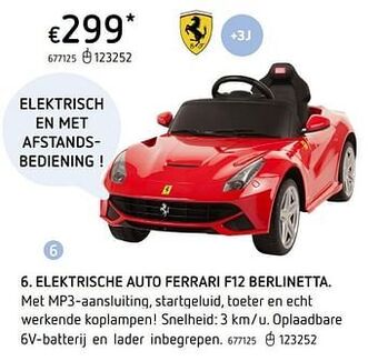 Dreamland Elektrische auto ferrari f12 berlinetta aanbieding