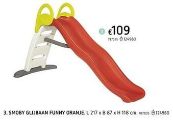 Smoby glijbaan funny oranje