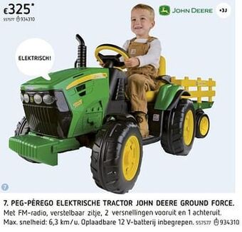 Dreamland Peg-pérego elektrische tractor john deere ground force aanbieding