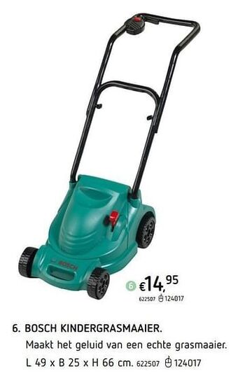 Dreamland Bosch kindergrasmaaier aanbieding