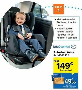 Carrefour Autostoel axiss aanbieding