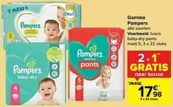 Carrefour Pampers luiers baby-dry pants aanbieding