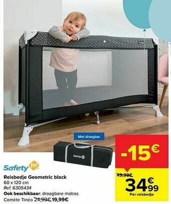 Reisbedje geometric black