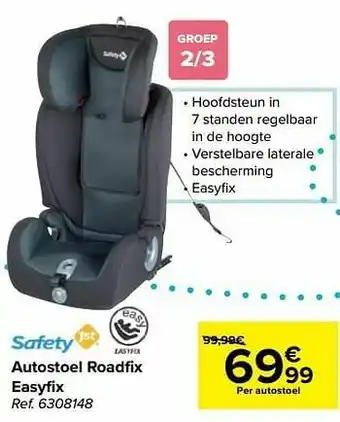Carrefour Autostoel roadfix easyfix aanbieding