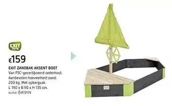 Dreamland Exit zandbak aksent boot aanbieding