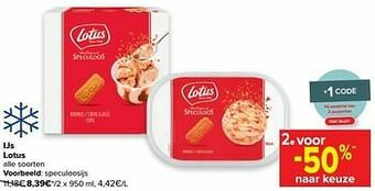 Carrefour Lotus speculoosijs aanbieding