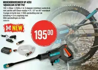 HandyHome Gardena middendrukreiniger op accu aquaclean 24-18v p4a aanbieding