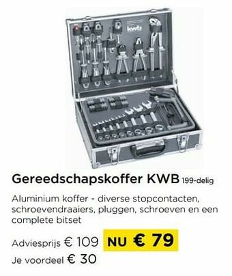 Gereedschapskoffer kwb 199-delig