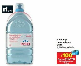 Carrefour Natuurlijk mineraalwater evian aanbieding