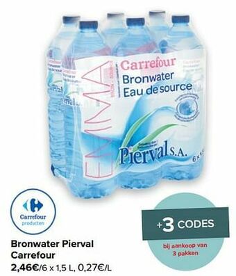 Carrefour Bronwater pierval carrefour aanbieding