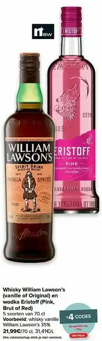 Carrefour Whisky vanille william lawson`s aanbieding