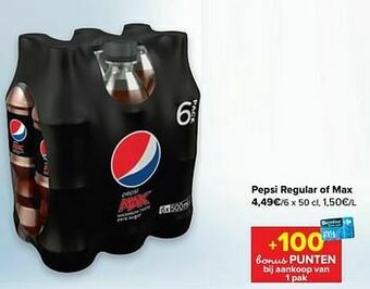 Carrefour Pepsi regular of max aanbieding