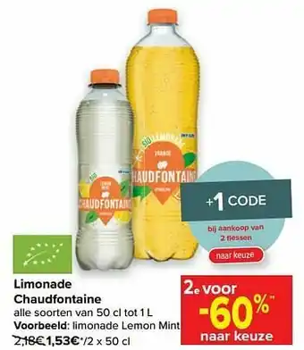 Chaudfontaine limonade lemon mint