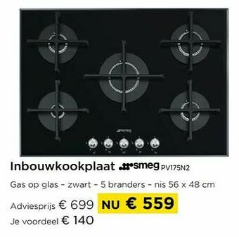 Molecule Inbouwkookplaat smeg pv175n2 aanbieding