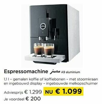 Molecule Espressomachine jura a9 aluminium aanbieding