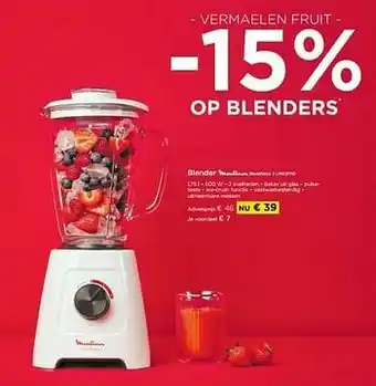 Molecule Blender moulinex blendforce 2 lm43p110 aanbieding